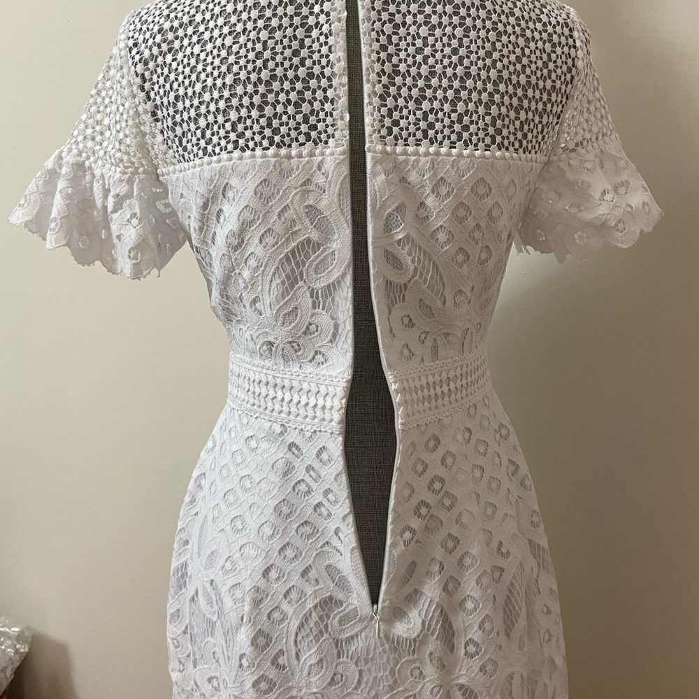 Club Monaco White Wollstan Lace Dress - Picture 6 of 7